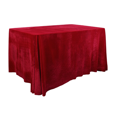 金丝绒红色桌布订婚红布结婚会议加厚桌布长方形活动摆台桌子台布