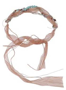 SHOWDIGU波西米亚风串珠飘带项链