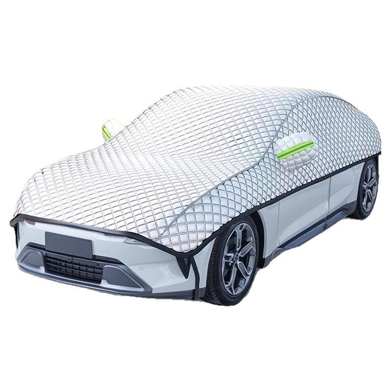 汽车防晒隔热遮阳前挡帘加厚车衣车半罩防雪防冻前挡风玻璃窗神器