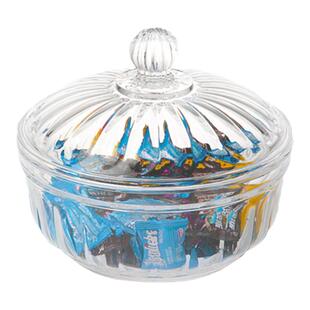 透明糖果盒迷你小水果盘塑料客厅家用办公室装瓜子带盖零食收纳盒