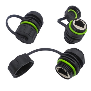 RJ45M20面板式CAT6A直通IP68防水接头超六类万兆数据网线接口母座