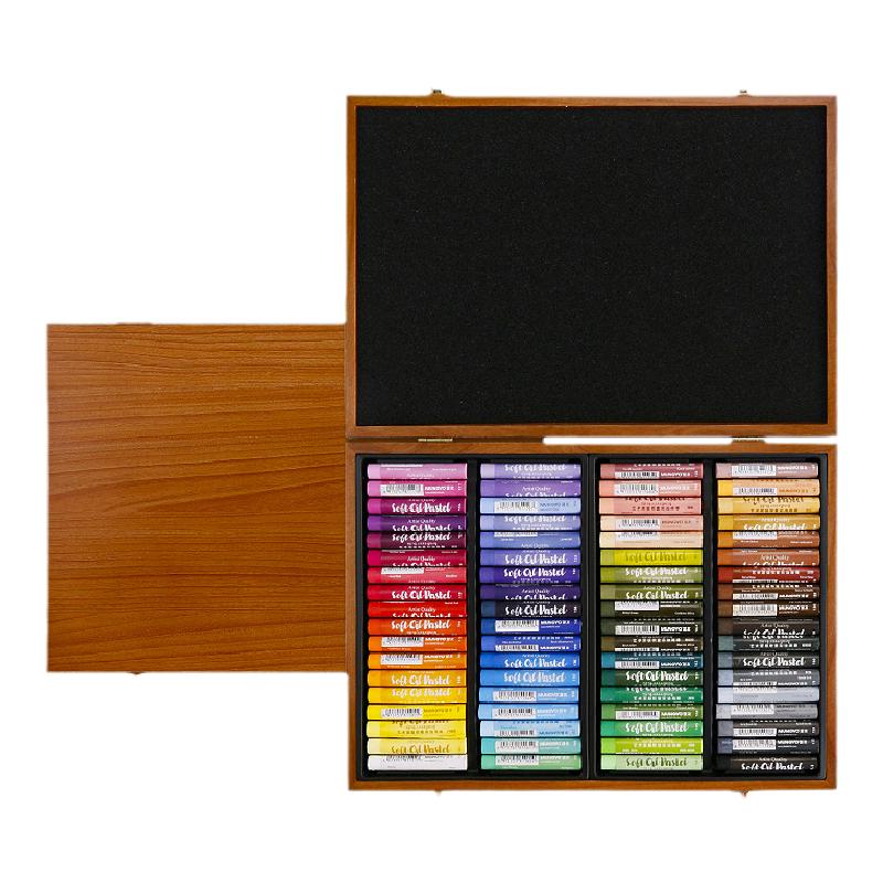 韩国盟友大师级油画棒72色学院级油画棒重油彩专业软性油画棒套装精制艺术家级木盒子手绘mungyo油画棒120色