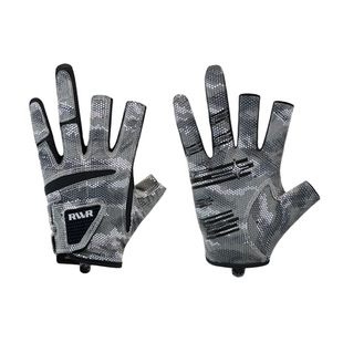 新款RVVR路亚露三指半指钓鱼手套弹力抓鱼防滑透气保暖耐磨户外