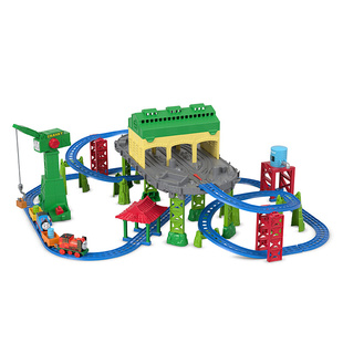 费雪托马斯电动系列之超级车站套装 托马斯小火车轨道礼盒FJK21