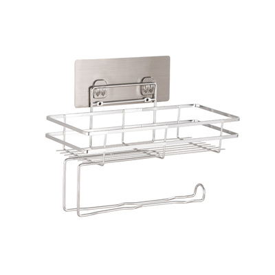 纸巾架304不锈钢免打孔壁挂