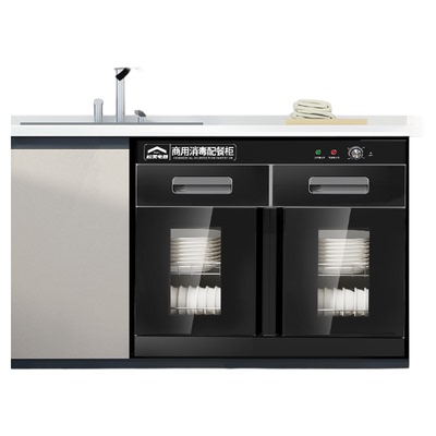 台下嵌入式消毒柜商用餐饮大容量中温烘干双门不锈钢饭店配餐碗柜