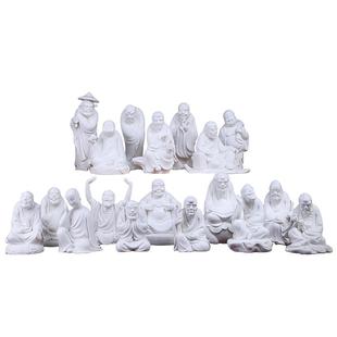 戴玉堂十八罗汉像布袋降龙伏虎罗汉德化白瓷陶瓷家用供奉佛像摆件