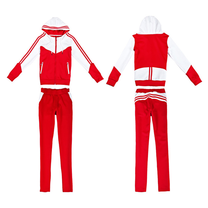 春秋运动套装女休闲卫衣两件套幼儿园教师园服老师工作服长袖大码