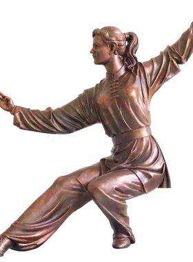 公园园林太极健身人物雕塑像定制