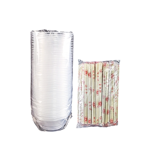 一次性碗筷套餐筷子家用餐具饭碗酒席小碗结婚塑料环保圆形碗加厚