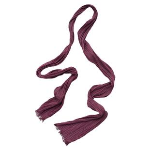 细长条 围巾女夏季春秋薄款棉麻风日系简约纯色褶皱丝巾护颈保暖