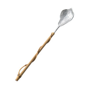 坐见山月锡茶匙纯锡茶拨原生态竹子茶铲形态各异禅意功夫茶道配件