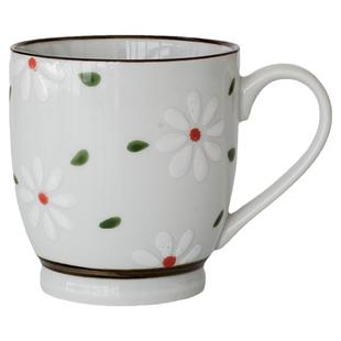 西田木雨 雏菊马克杯日式陶瓷杯子家用创意茶杯咖啡牛奶杯早餐杯