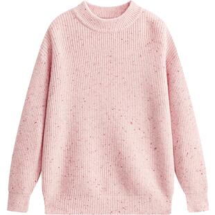 【羊毛】爱法贝秋冬款女童毛衣简约打底针织衫圆领长袖套头
