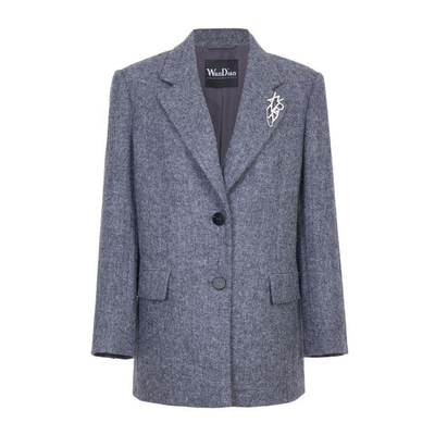 婉甸2025年冬季新品智灰毛呢纯羊毛女西装外套上班通勤1244Q03GS3