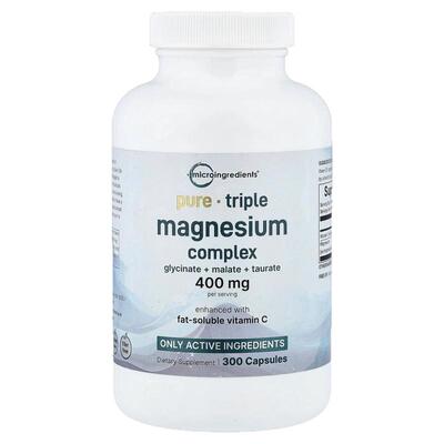 Micro Ingredients,Triple Magnesium Complex, 300 Capsules