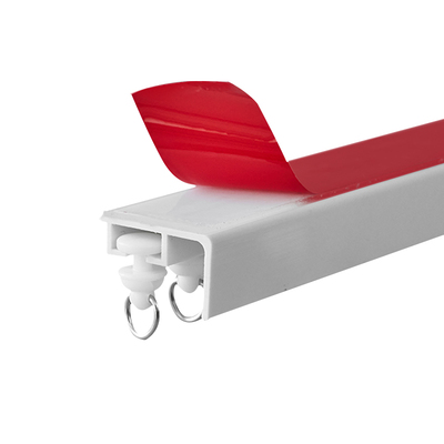 免打孔窗帘轨道侧装窗帘轨道静音滑轨强力粘贴顶装轨道免打孔滑轨