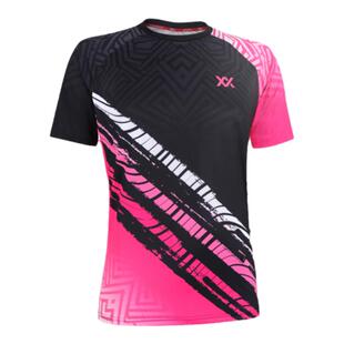 MAXX玛速正品透气速干羽毛球服夏季新品半袖大赛服圆领休闲运动服