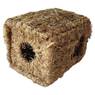 兔子豚鼠窝稻草窝睡窝草垫活体宠物窝草屋棉窝兔子保暖稻草垫包邮