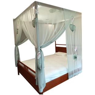 浅云。鸭蛋青荷花定制中式明清古典单双月洞拔步床架子床蚊帐纱幔