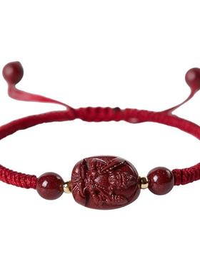 红绳手链编织绳本命佛朱砂手绳