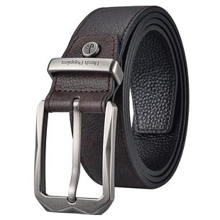 新年礼物暇步士皮带男士针扣头层牛皮百搭休闲裤带男士真皮裤腰带