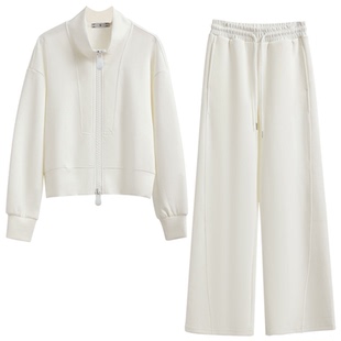清纯白月光套装女2026新款春季超火减龄运动卫衣阔腿裤休闲两件套