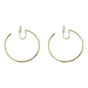 玫瑰的故事刘亦菲同款耳环女无耳洞蚊香盘耳夹经典素圈大耳圈耳饰