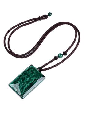 天然孔雀石项链绿水晶吊坠晶西缘