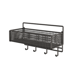 免打孔墙上置物架学生宿舍壁挂式收纳架墙面杂物零食架子寝室挂篮