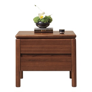 华日家居新中式床头柜小柜子收纳储物柜现在简约中式卧房家具