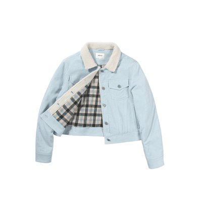 复古灯芯绒加厚短外套女