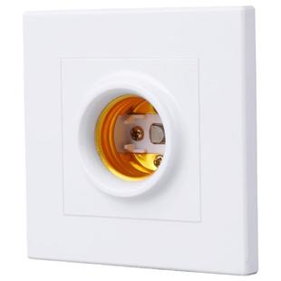 86型暗装E27螺口灯座LED家用节能灯耐高温明装陶瓷内胆螺纹灯头口