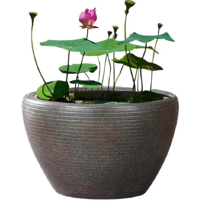 陶瓷鱼缸古法养鱼盆缸睡莲荷花缸