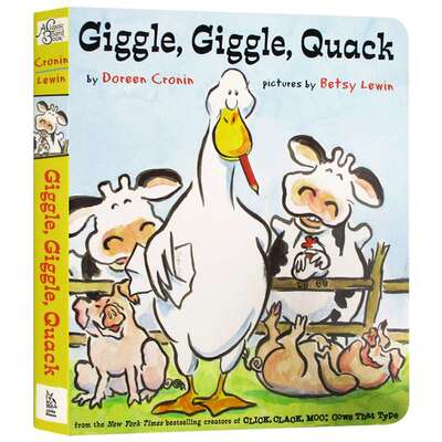 嘻哈农场 吱咕 吱咕 嘎 英文原版绘本 Giggle Giggle Quack Click Clack Moo同作者 凯迪克奖儿童想象力培养图画书 英文版英语书籍