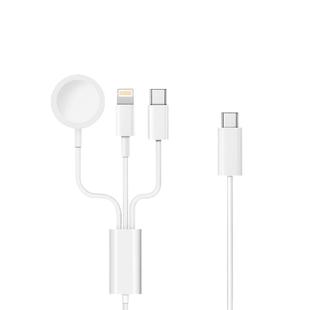 锐斯适用苹果手表充电线磁吸一拖三快充数据线正品手机/手表iwatch苹果手机手表三合一快充数据线tpc数据线