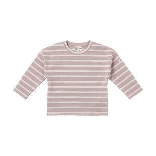 benebene韩国童装新款秋装男女童宝宝贝内特条纹T恤长百搭长袖