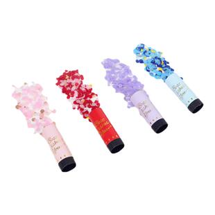 礼炮生日装饰结婚求婚派对烟花手持拉炮手拧喷花筒礼花枪场景布置