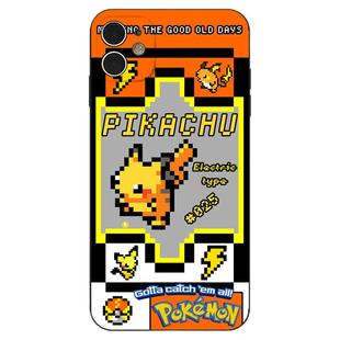 原创像素宝可梦皮卡丘XS适用iPhone16/12硅胶13/14苹果15ProMax玻璃11手机壳华为荣耀OPPO小米VIVO安卓保护壳
