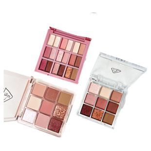 3CE眼影盘九宫格眼影overtake大地色九色芋泥盘黄油试色小样