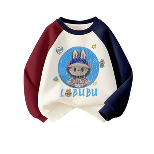 NASA联名拉布布男童卫衣卫裤套装春秋款男孩印花衣服冬装变色外套