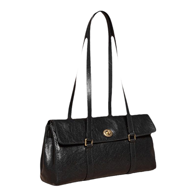 明星同款食草堂腊肠法棍包头层植鞣腋下包轻复古单肩包中古风沐清