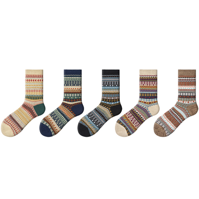 PRIMEET/派米女民族风中筒袜