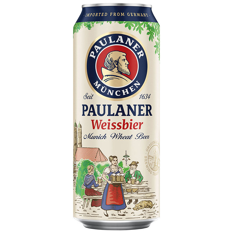 德国原装进口Paulaner保拉纳柏龙小麦白啤酒500ml听组合装