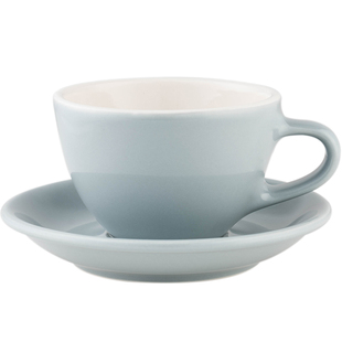 watchget咖啡杯拿铁拉花陶瓷专业意式大口杯碟子盘套装280ml球底