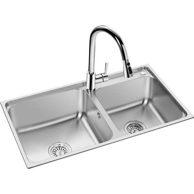 欧琳不锈钢水槽双槽套餐