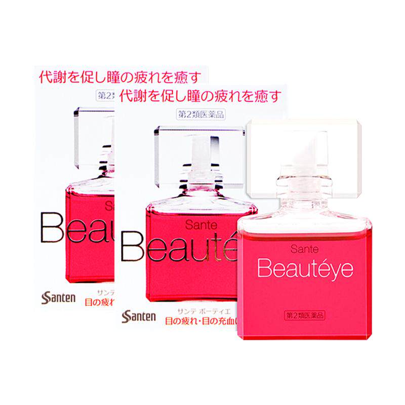【自营】日本参天Beautyeye玫瑰眼药水12ml润眼液清凉*2 眼部护眼