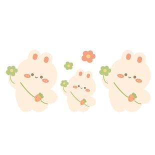 装饰墙贴遮丑补洞贴纸卧室房间门上墙面布置贴画自粘小图案小兔子