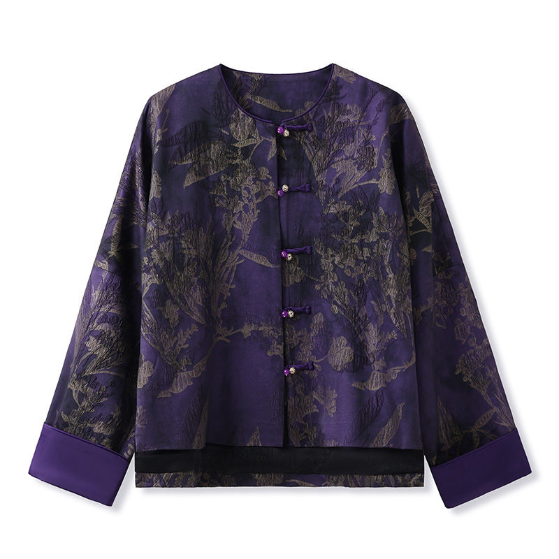 新中式盘扣提花汉服短外套