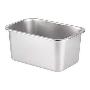 不锈钢方盆长方形方盘自助餐份数盆加深托盘快餐菜盆凉菜带盖方盒